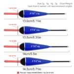 FTK 5 Pcs Fishing Floats - Durable Carp Bobbers, 13-14.5 cm - Image 4